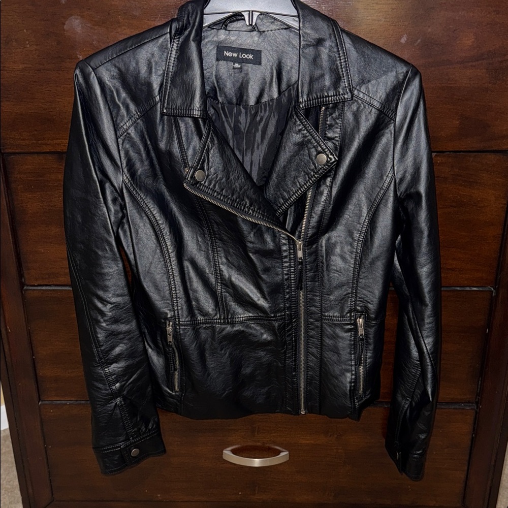 New Look Women's Black Leather Jacket